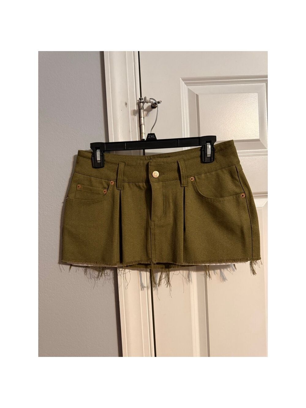 Women's SER.O.YA Olive Green Mini Skirt S